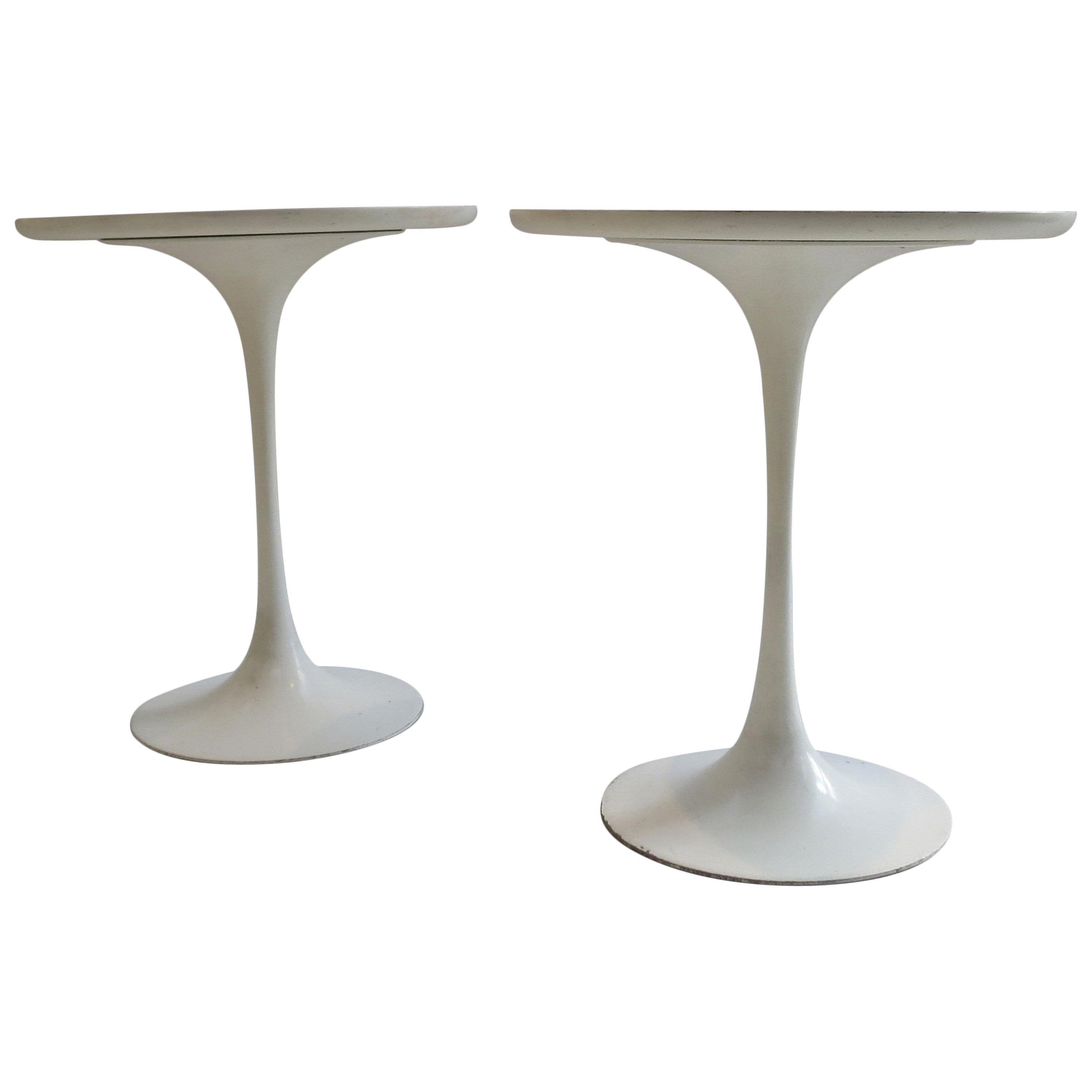 Pair of 1960s Tulip Side Tables Designed by Maurice Burke for Arkana