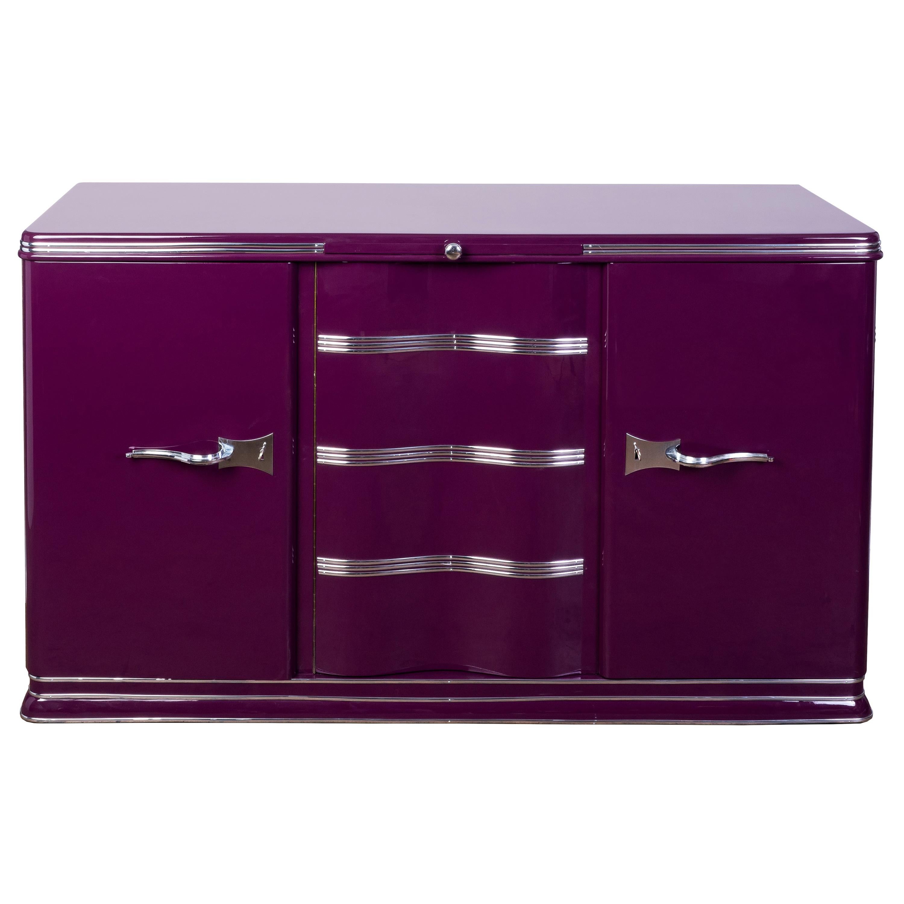 Luxe Art Deco Sideboard in Lilac
