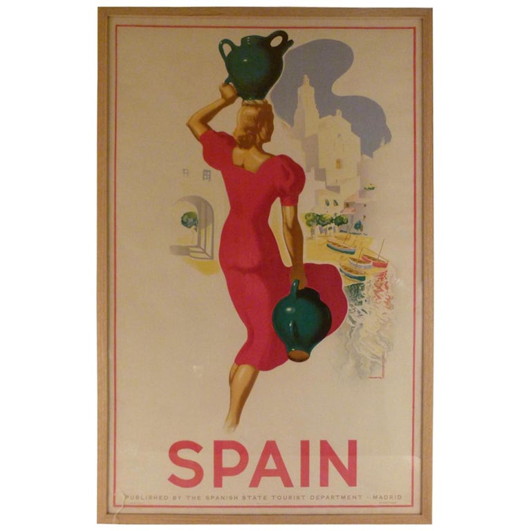 Cadaqués Poster by Josep Morell, 1940s at 1stDibs