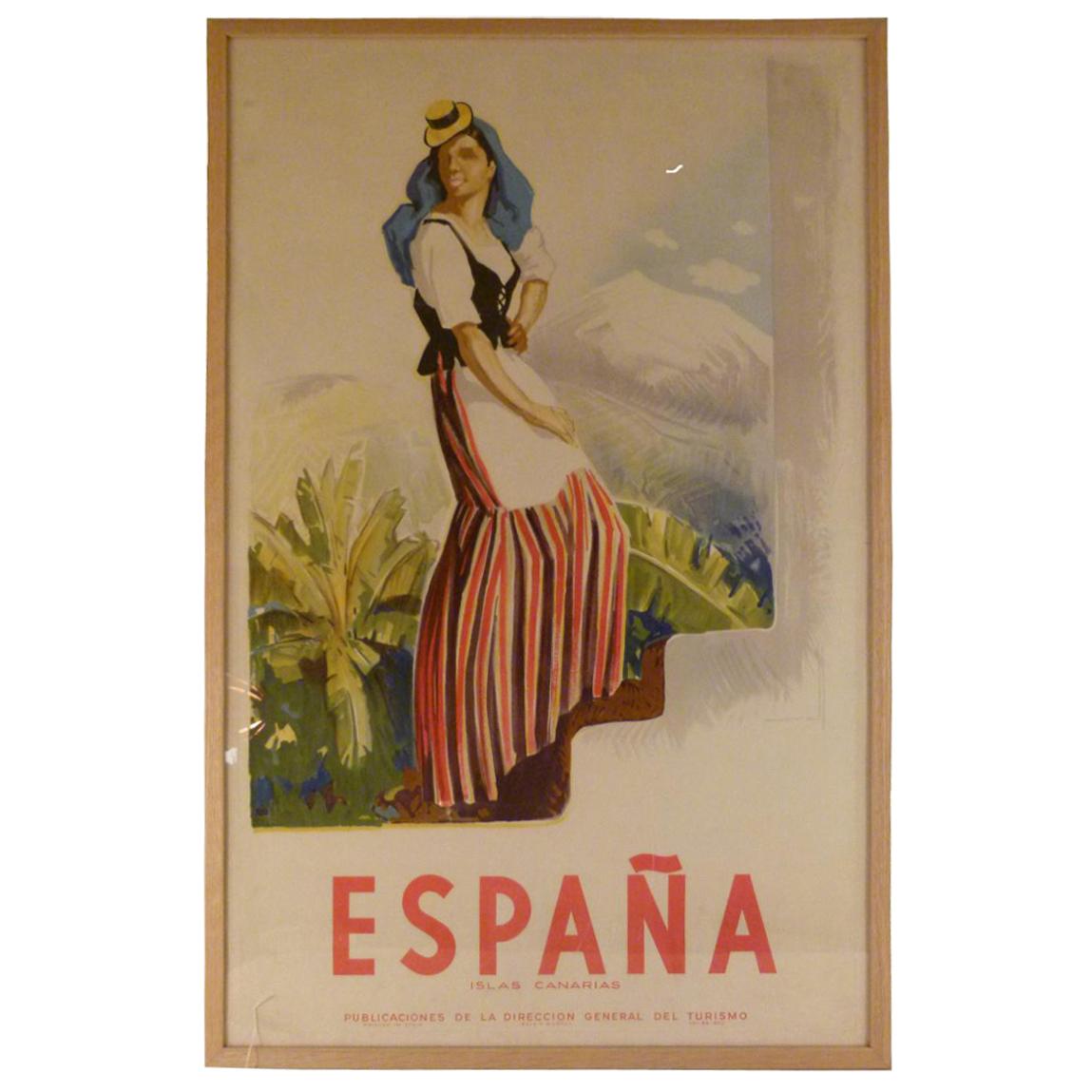 Canary Islands Poster by Josep Morell, 1940s