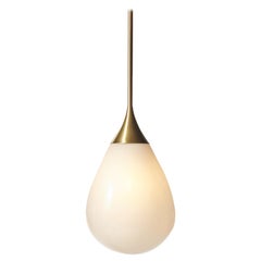 Konekt Large Teardrop Pendant in Satin Brass