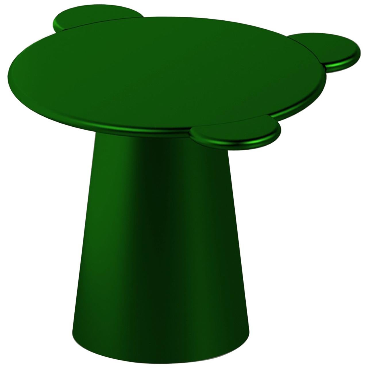 Contemporary Coffee Table Green Donald Wood by Chapel Petrassi For Sale