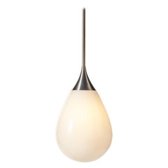 Konekt Large Teardrop Pendant in Satin Nickel