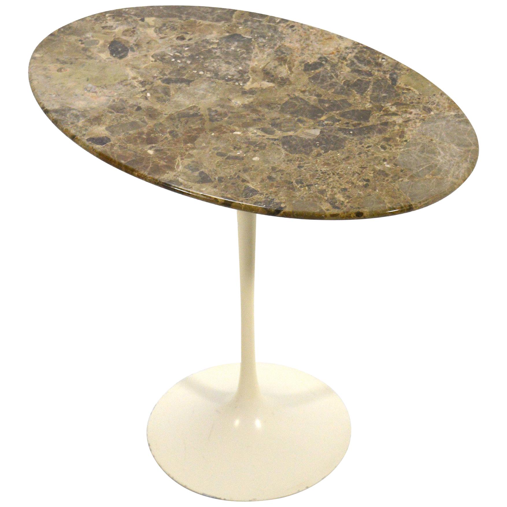 Eero Saarinen Tulip Side Table with Marble Top