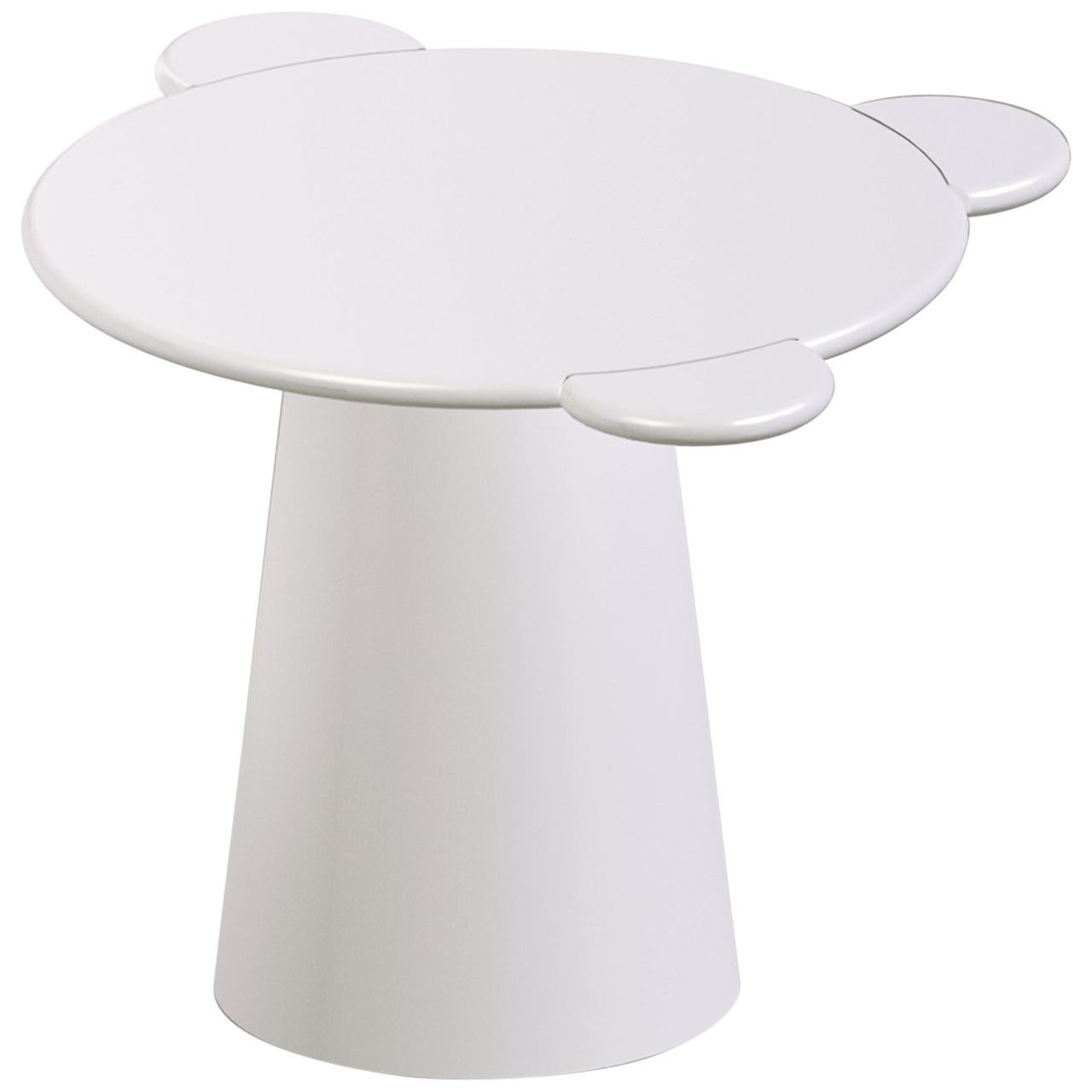 Contemporary Coffee Table White Donald Wood by Chapel Petrassi For Sale
