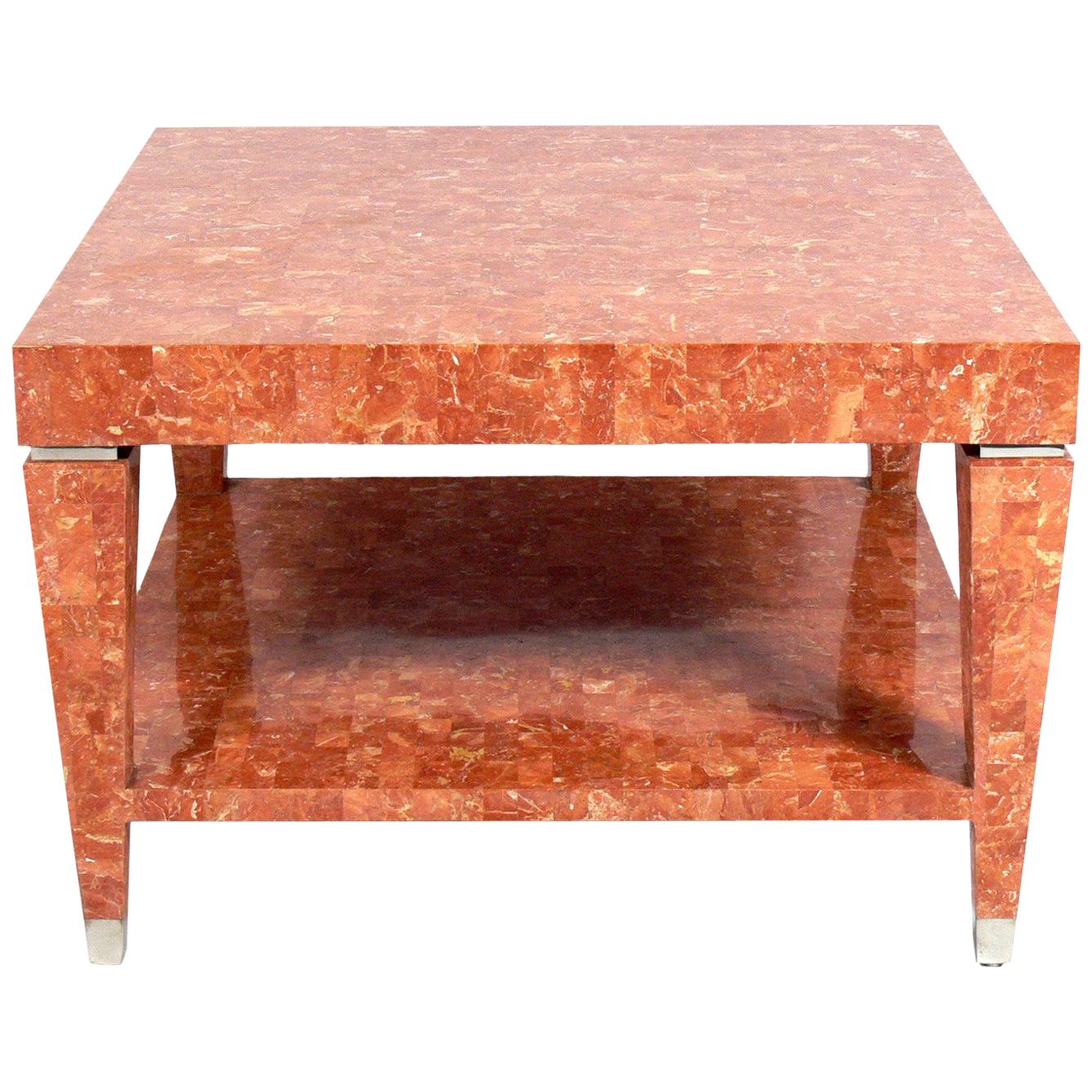 Tessellated Marble Coffee or End Table by Maitland-Smith