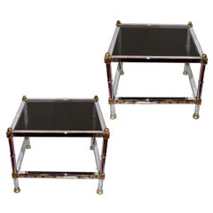 Pair of Nickel-Plated Side Tables