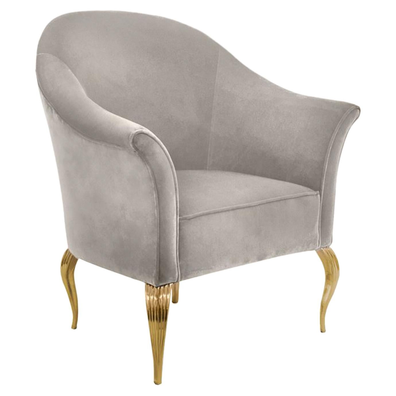 Mimi Chair in Brass For Sale
