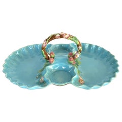 Majolica Strawberry Server by George Jones