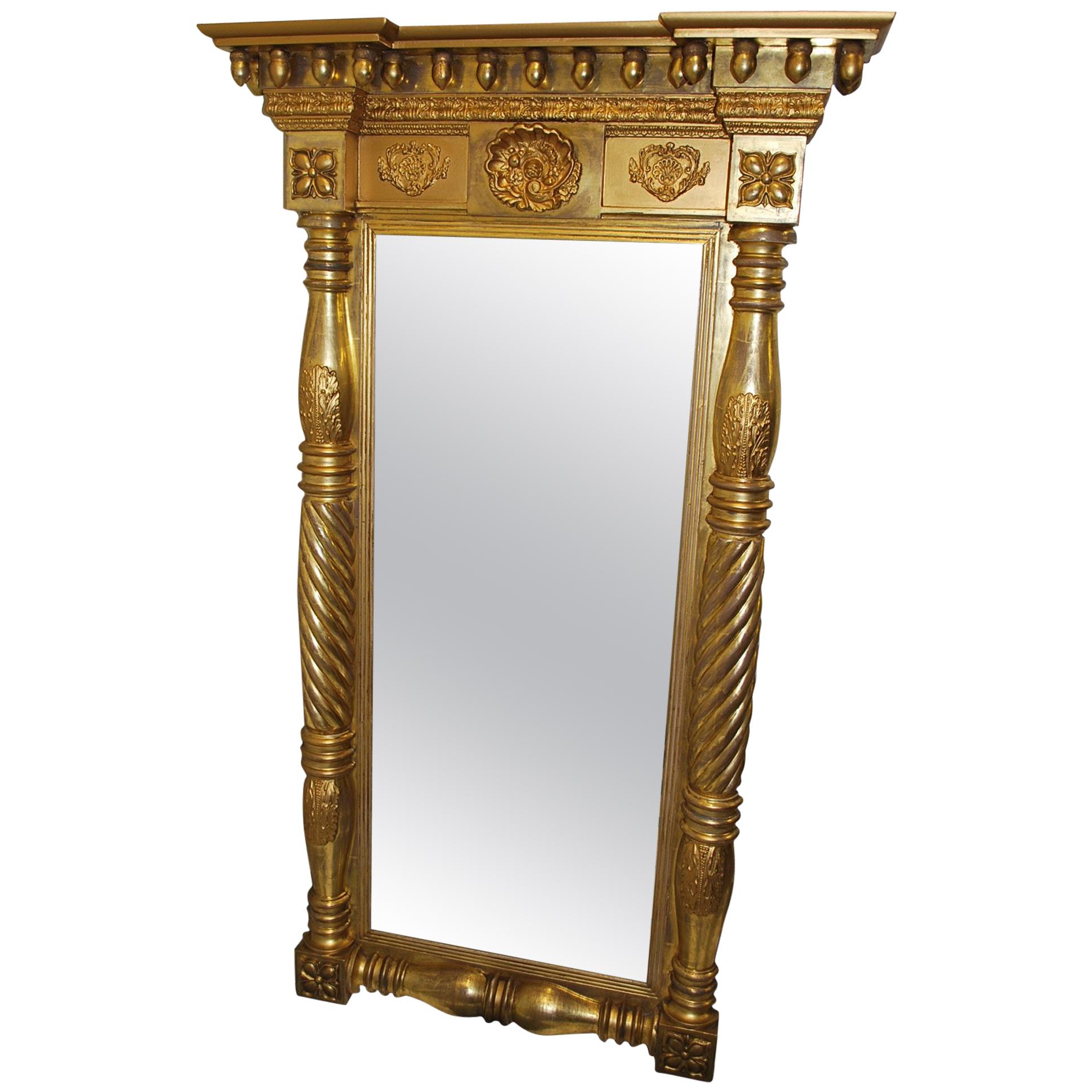 French 19th Century Pier Mirror/Overmantle Mirror For Sale