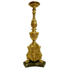 Gil Bronze Renaissance Style Pricket Lamp by E. F. Caldwell