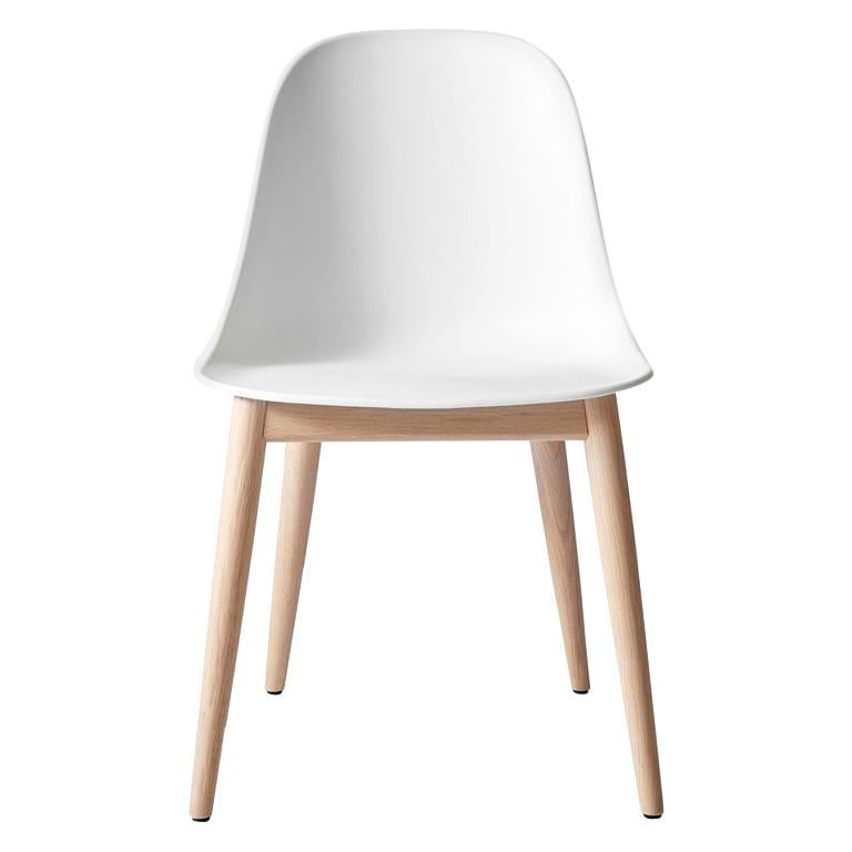 Harbour Side Chair, Base in Natural Oak, White Shell For Sale