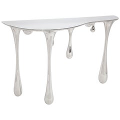 Dripping Console Table No.2 Hallway Entry Table Stainless Steel Customizable