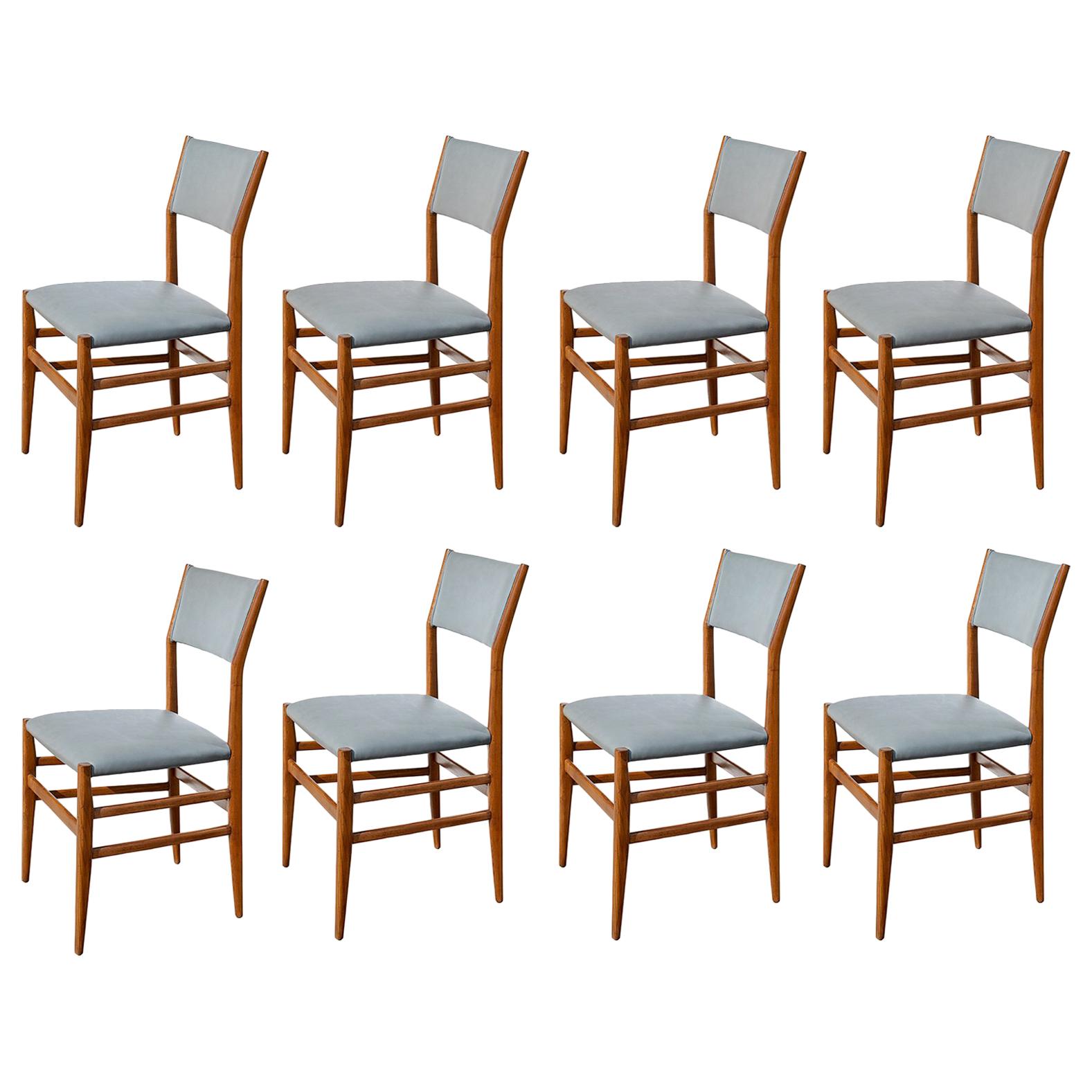 Set of Eight "Leggera" Dining Chairs by Gio Ponti