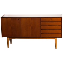 1950s Teak Midcentury Sideboard on Oak Stand by Ulferts, Sweden