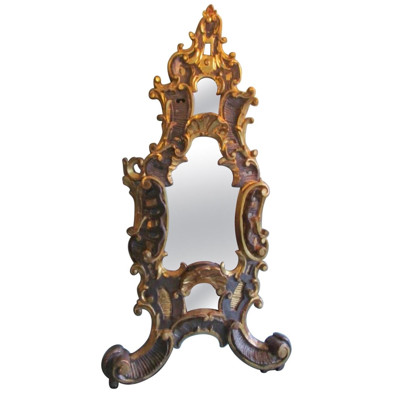 1750s Baroque Table Mirror Made of Basswood For Sale