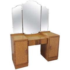 Art Deco Dressing Table in Bird's-Eye Maple