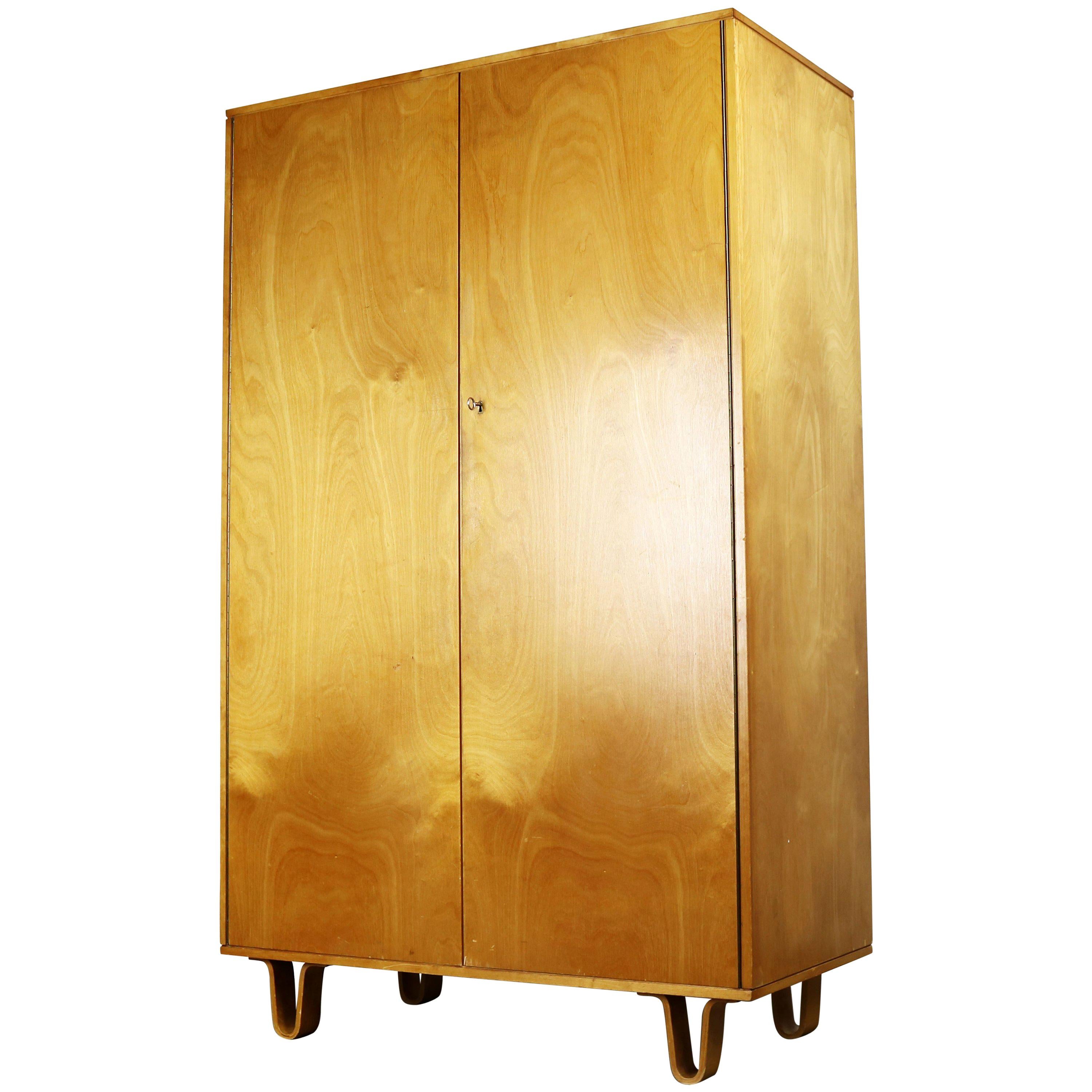 KB03 Birch Series Cabinet by Cees Braakman for UMS Pastoe, 1950s Yellow Blonde