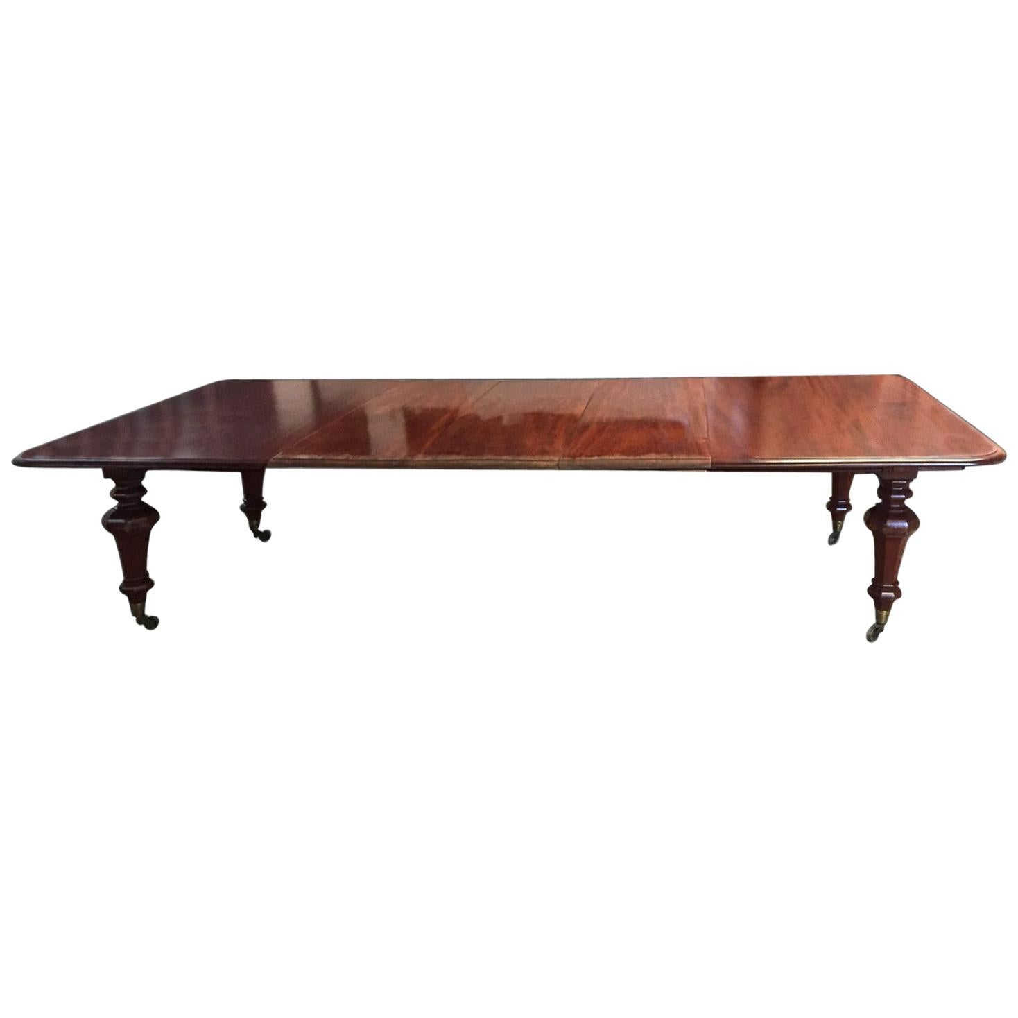 Mahogany and Metal Extensible Dining Table. England, 19th Century For Sale
