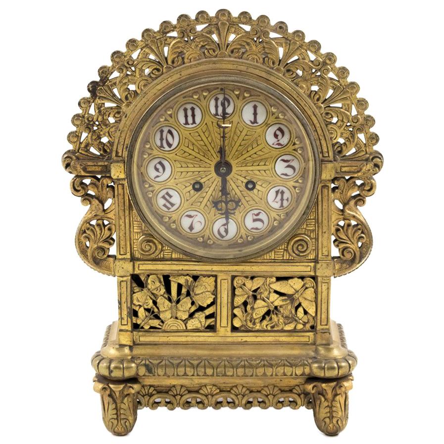 Gilt Bronze Clock of the Art Nouveau Period