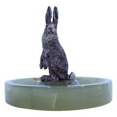Cold-Painted Bronze Hare