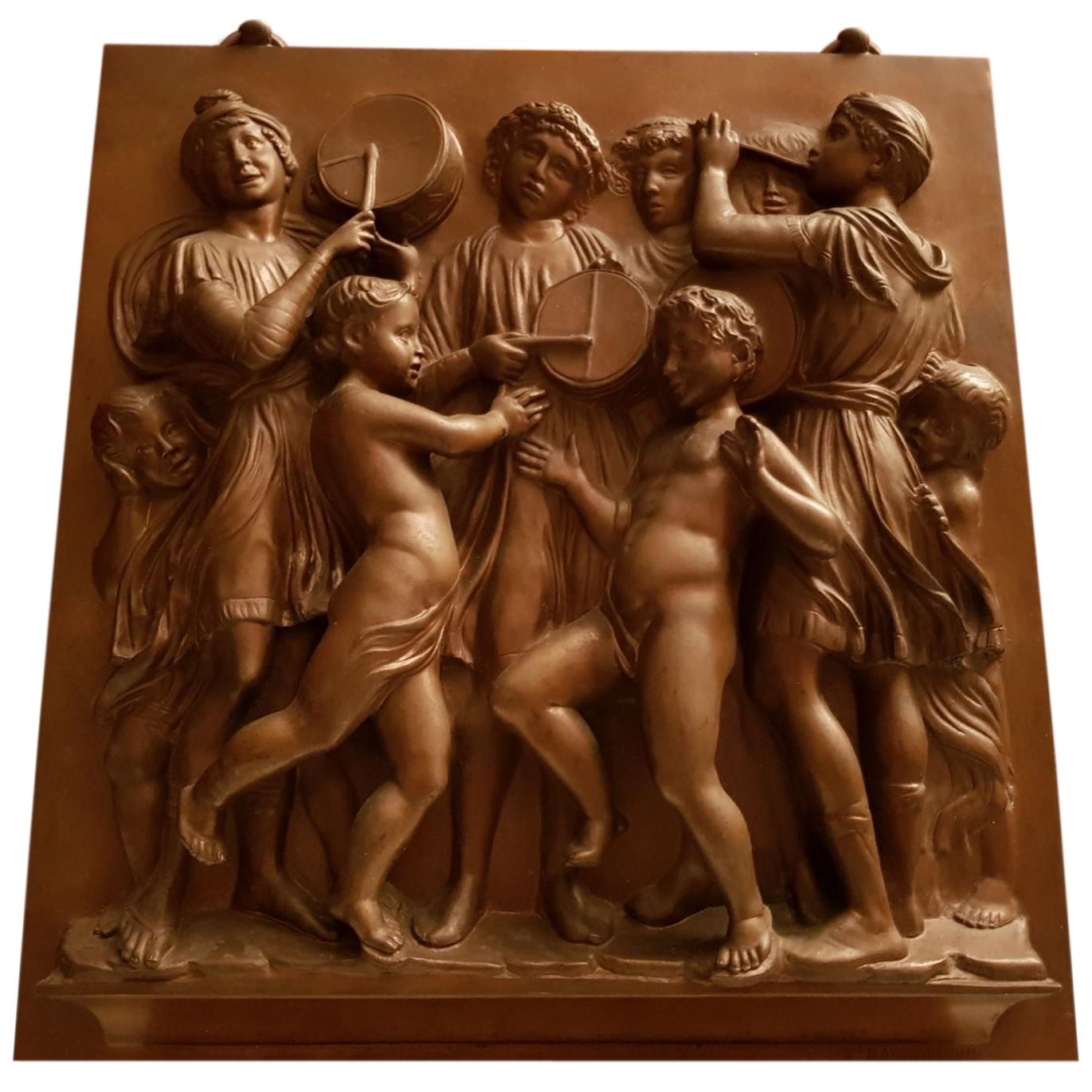 Bronze Plaque Ferdinand Barbedienne Foundry France, 19th Century