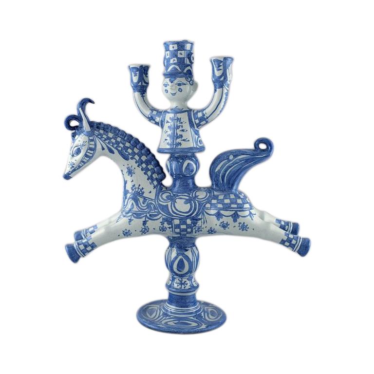Rare and Very Large Wiinblad Candlestick in the Form of a Rider