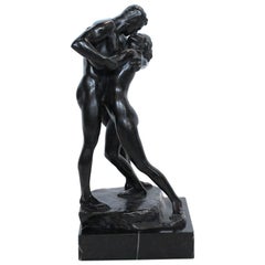 Antique 'The Kiss' Bronze by Ferdinand Lepcke 