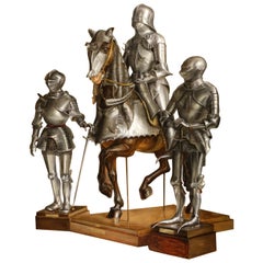 Painting Representing Three Armors Signed M. Ducombs, circa 1880