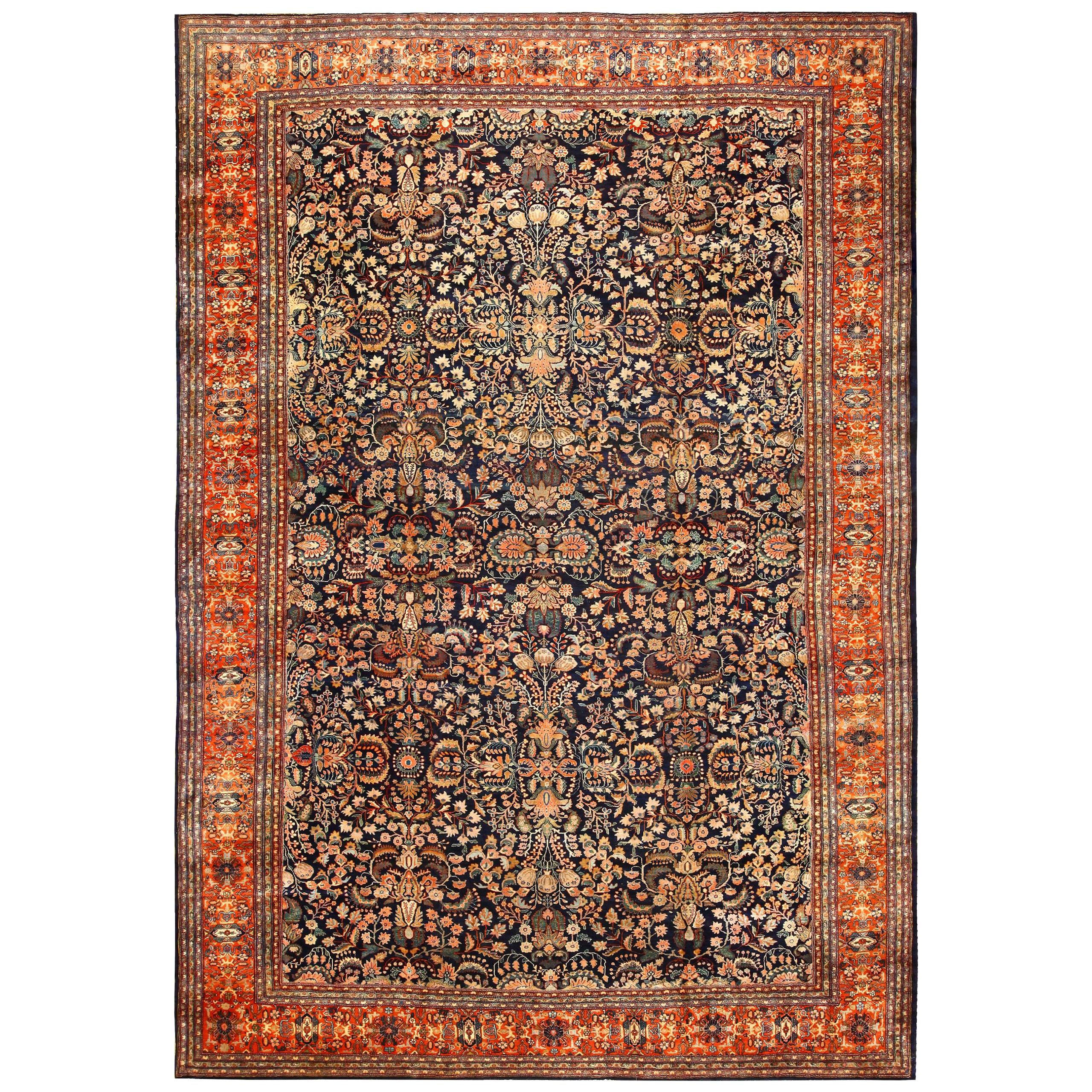 Antique Persian Sarouk Farahan Rug