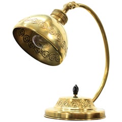 Vintage Brass Table Lamp, 1915
