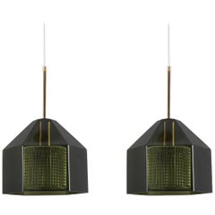 Pair of Swedish Midcentury Pendants by Carl Fagerlund for Orrefors