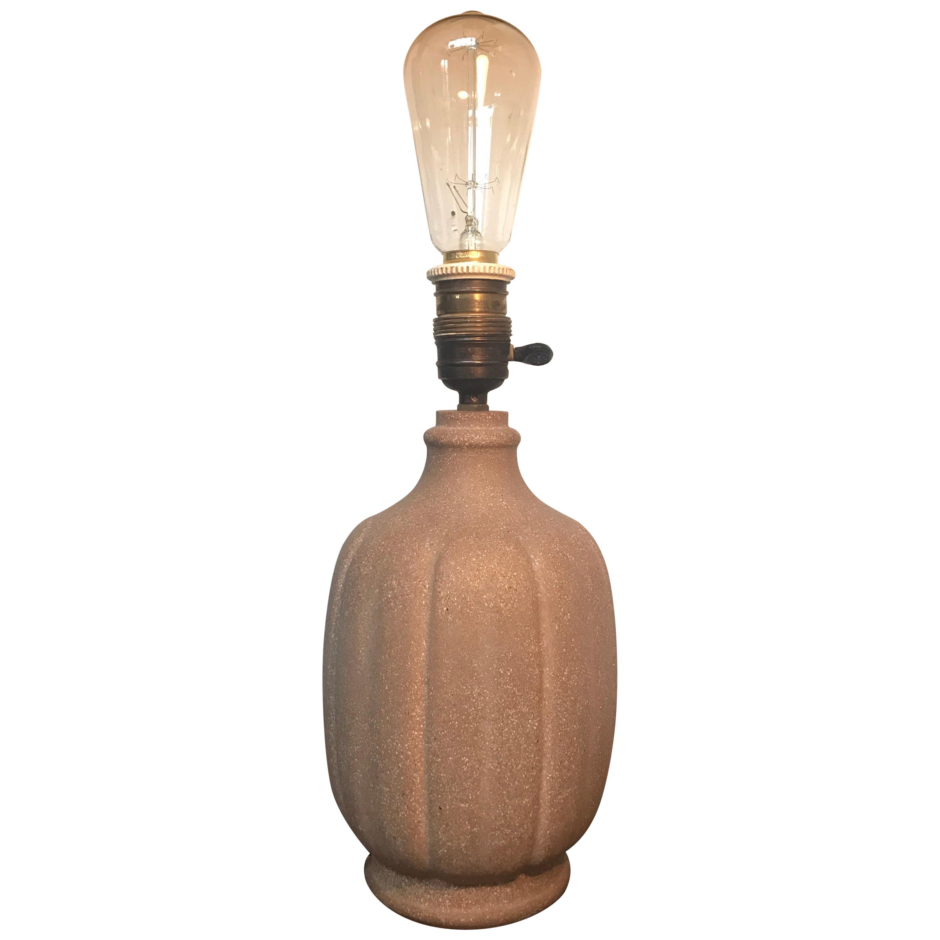 Rare 1930s Just Andersen Table Lamp in Sandstone