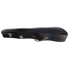 19th Century German Black Wood Violin Case