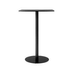 Harbour Column Bar Table,  24"x28" Table Top in Black Painted Oak Veneer