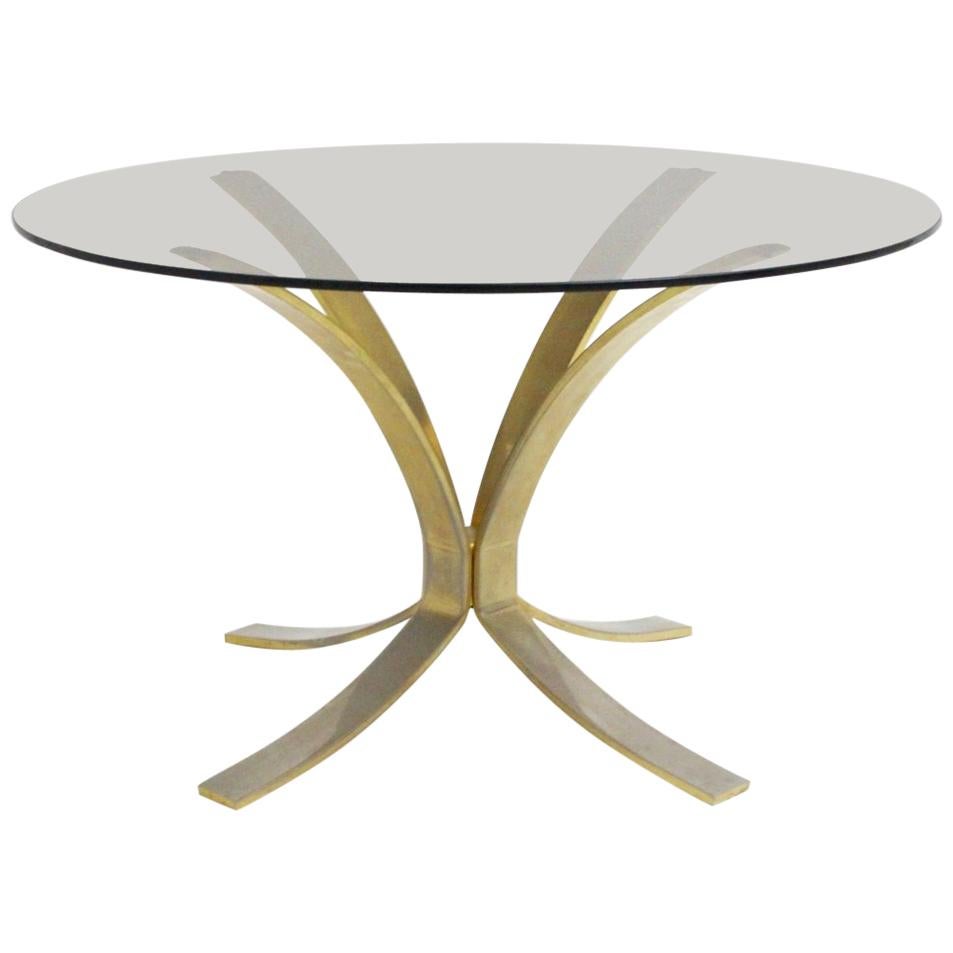 Mid-Century Modern Brass Glass Coffee Table by Roger Sprunger, 1960s
