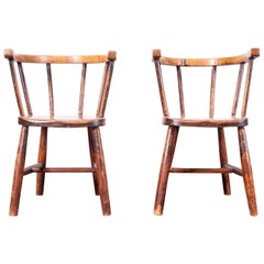 1890s Pair of Victorian Childs Chairs