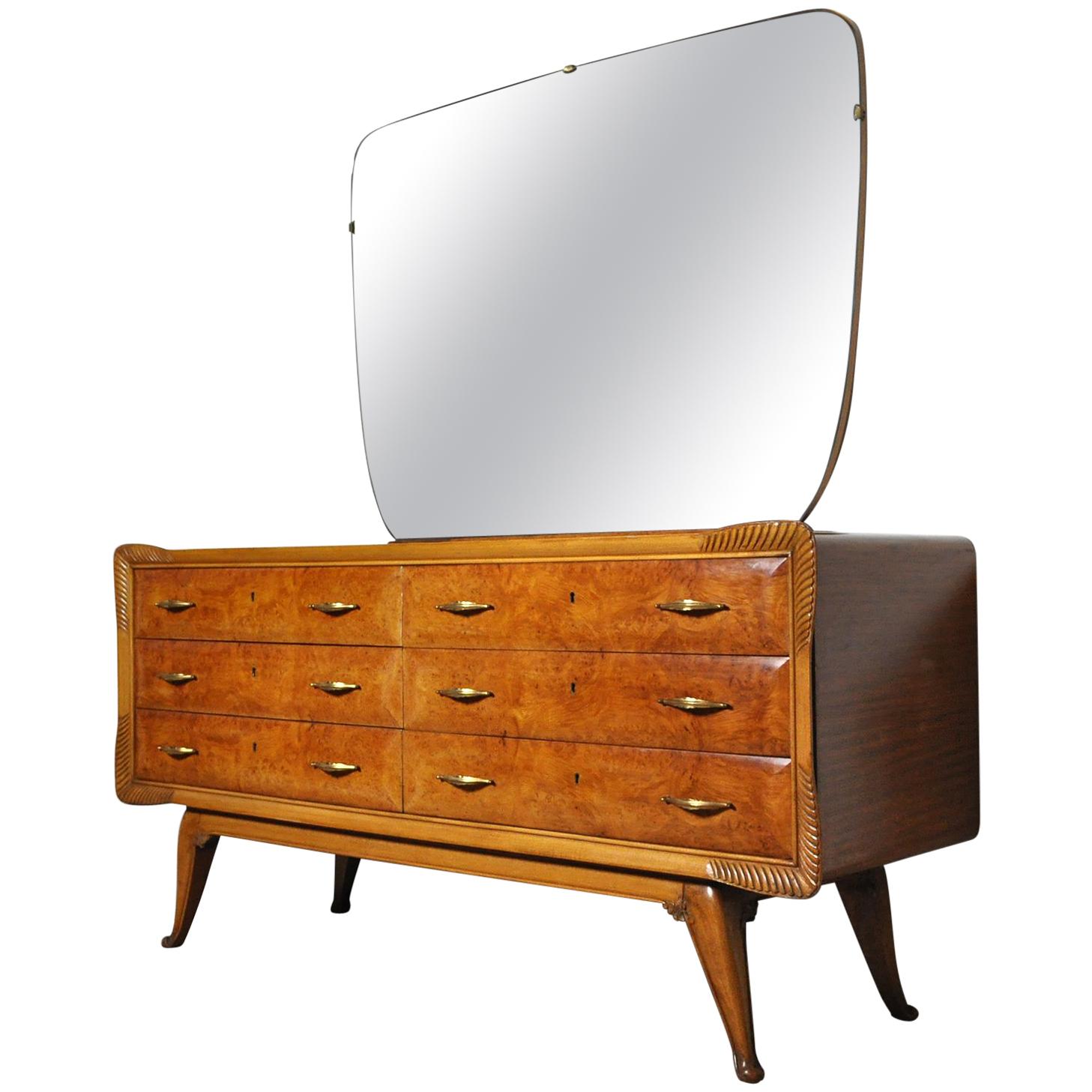Italian Art Deco Chest of Drawers, 1930s For Sale
