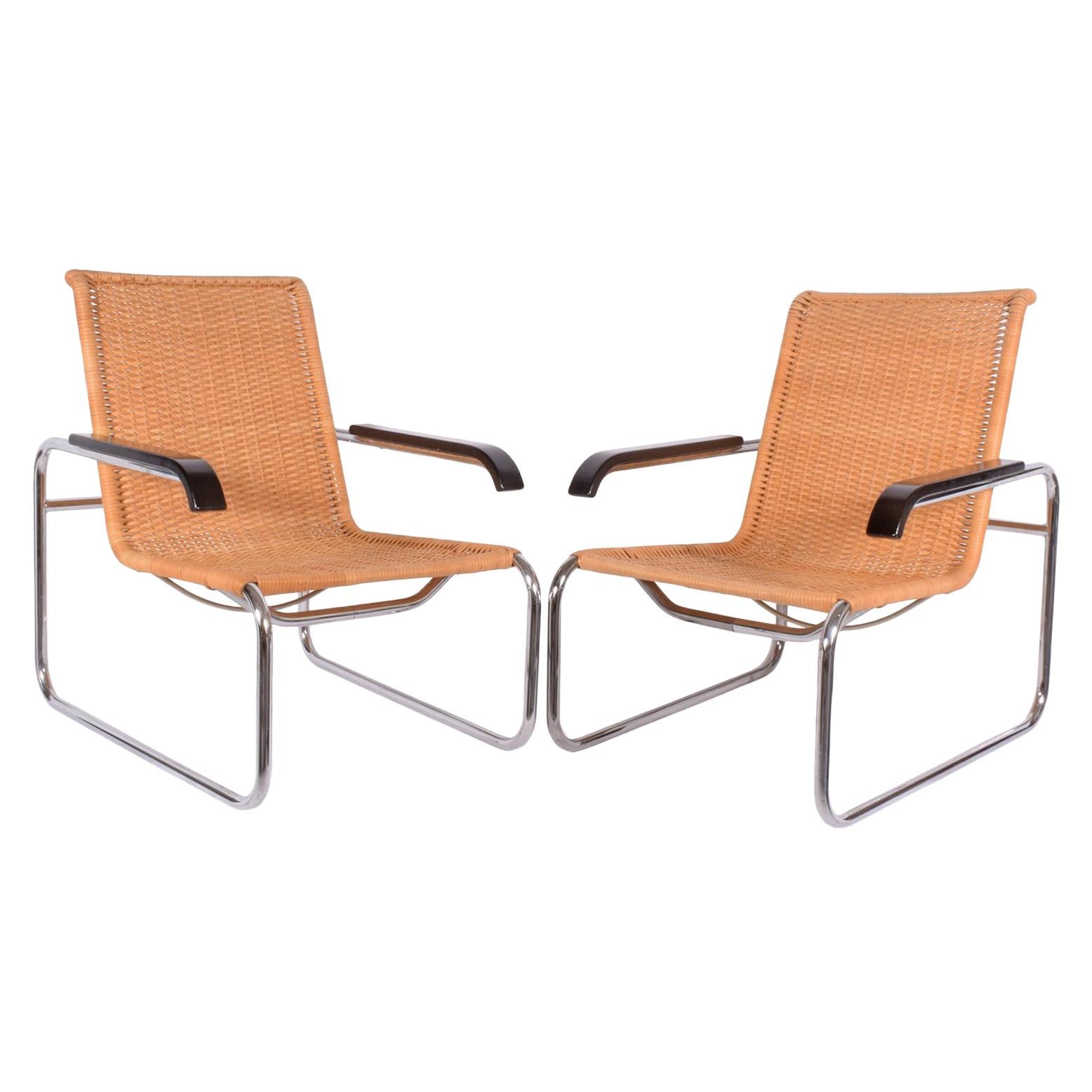 Pair of B35 Marcel Breuer Easy Chairs