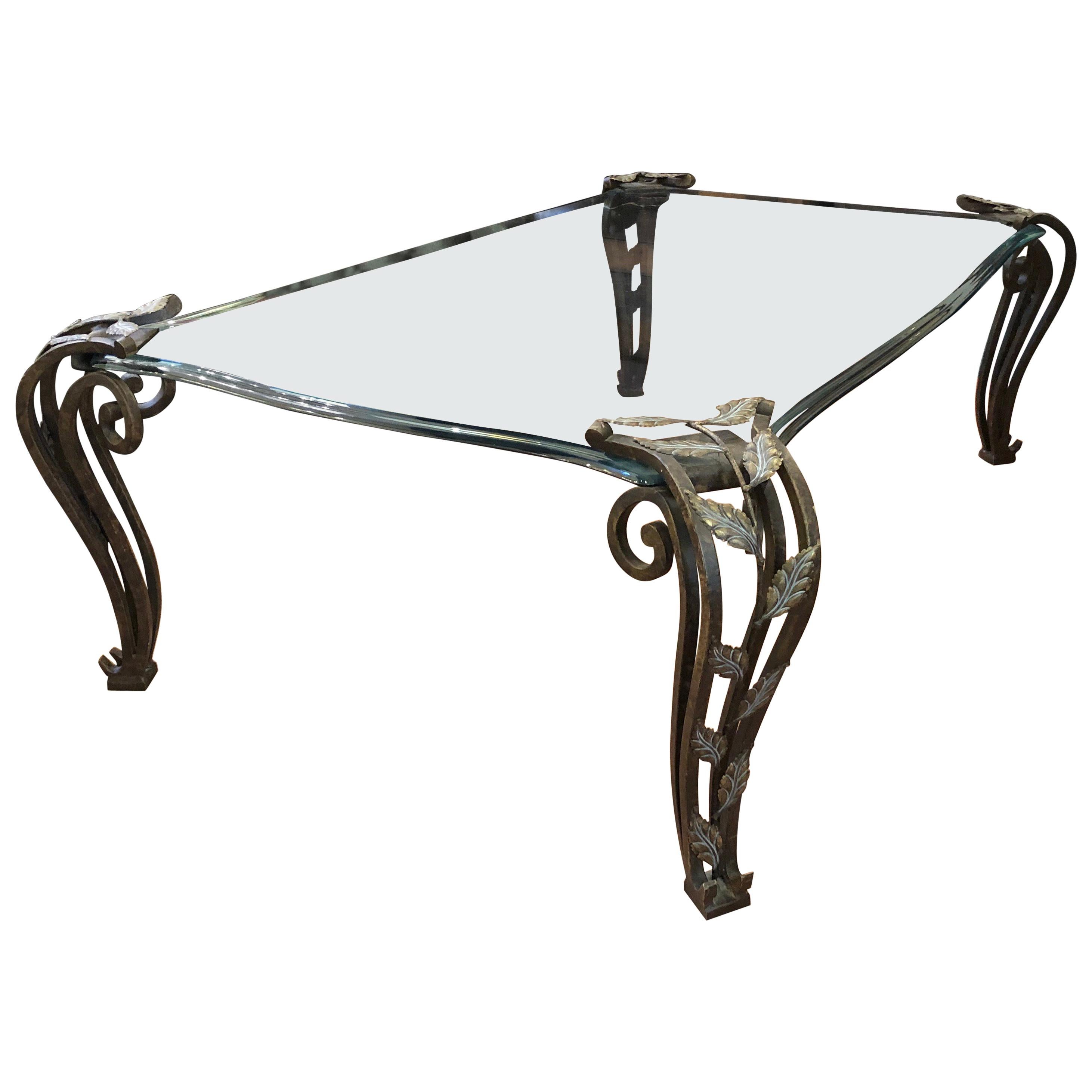 Curved Glass Coffee Table by Thomasville For Sale at 1stDibs