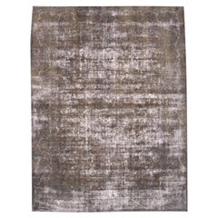 Retro Distressed Hand Knotted Wool Rug