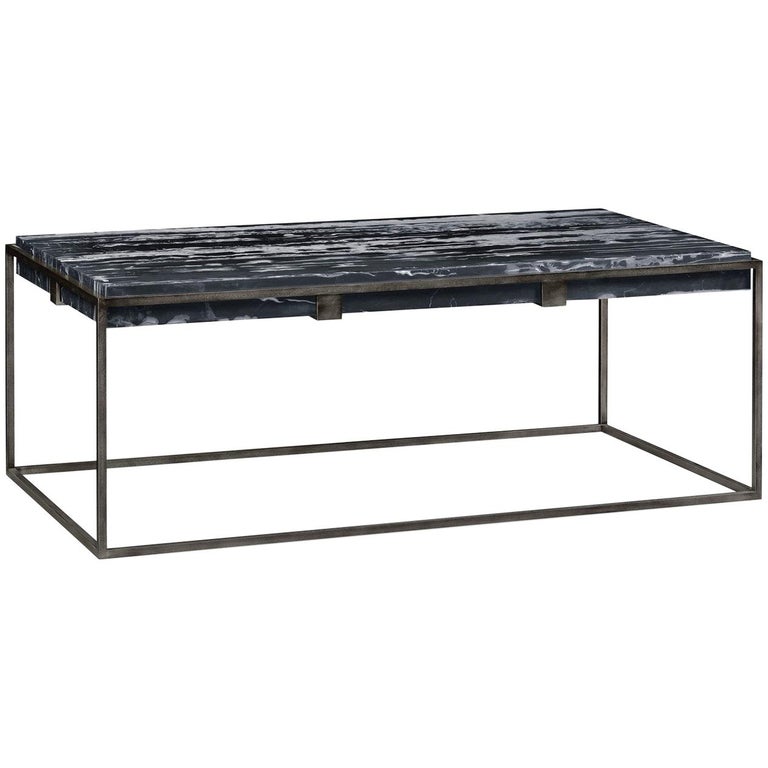 Black marble coffee table, new, offered by Mondo Collection