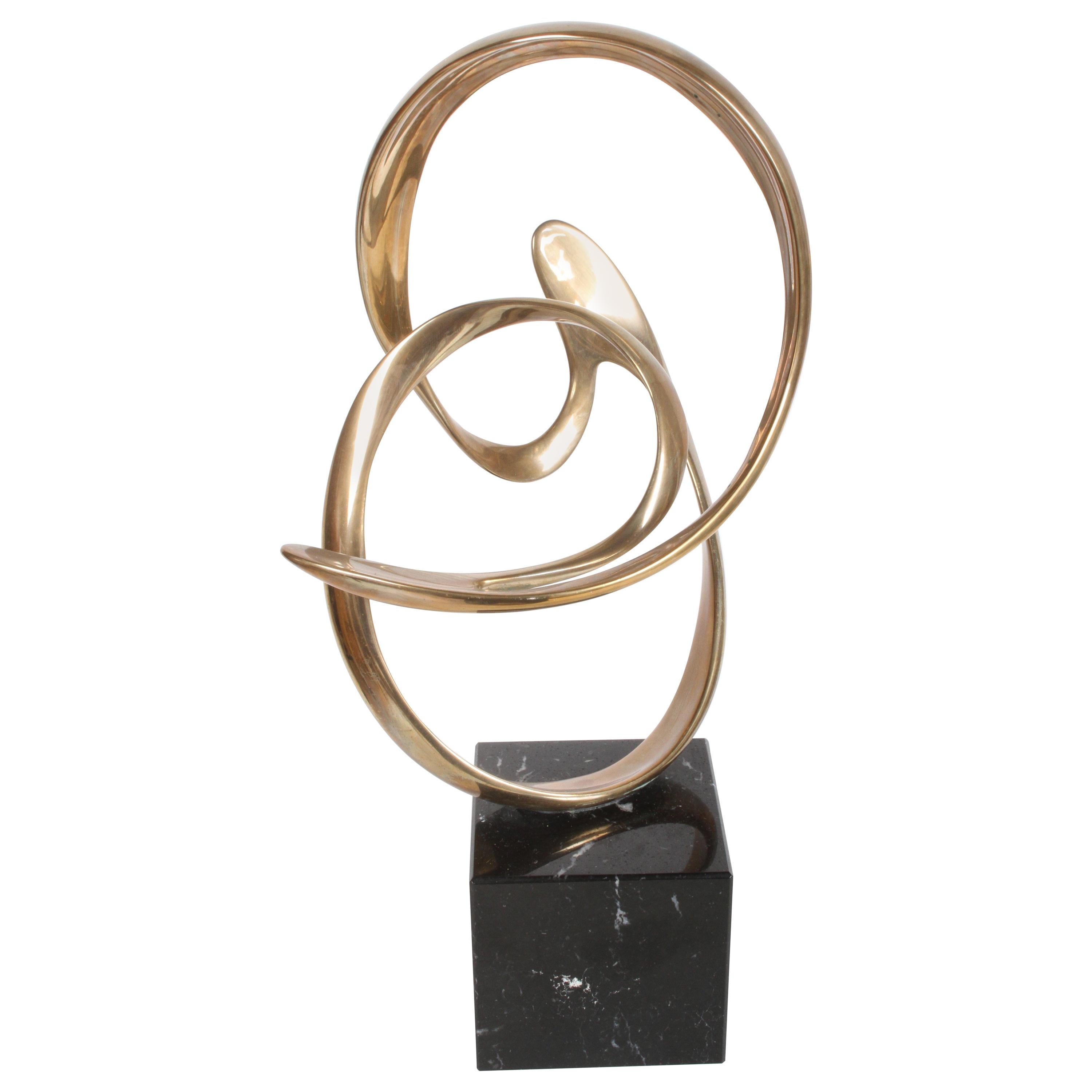 Tom Bennett Signed Bronze Abstract Sculpture, Passages in Time