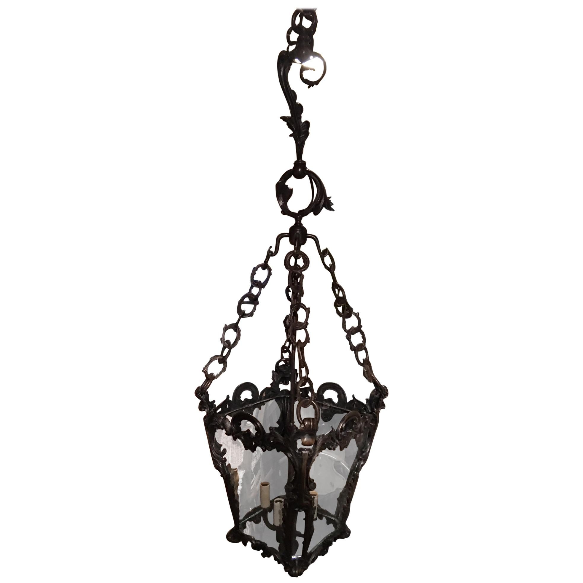 Country French Style Four-Light Lantern, Early 20th Century