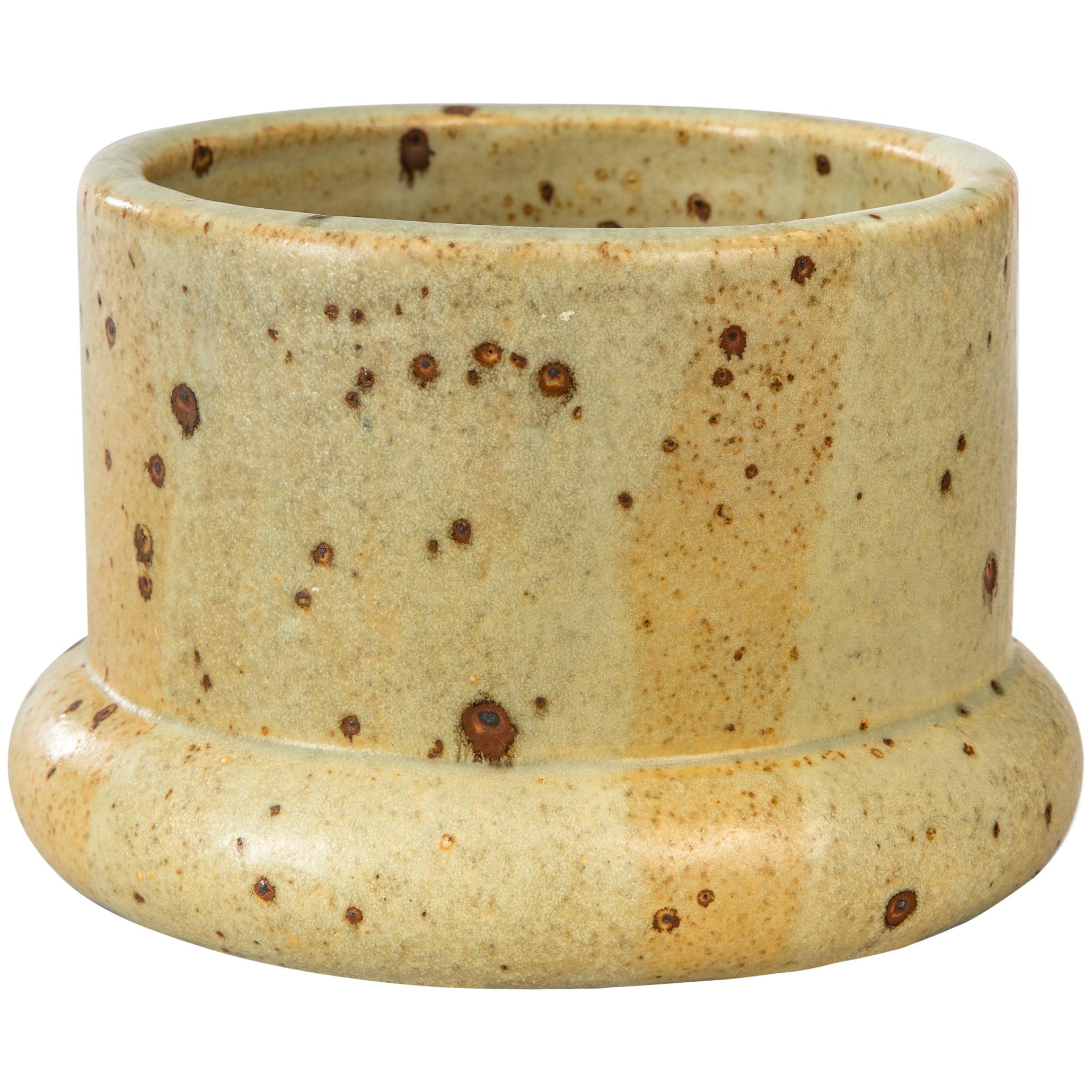 Swedish Hand Formed, Studio Stoneware Vase For Sale