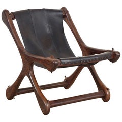 Midcentury Mexican Modern Don Shoemaker Senal Rosewood and Leather Sling Chair