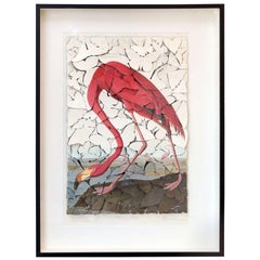 Vintage Flamingo Print Butterfly Box