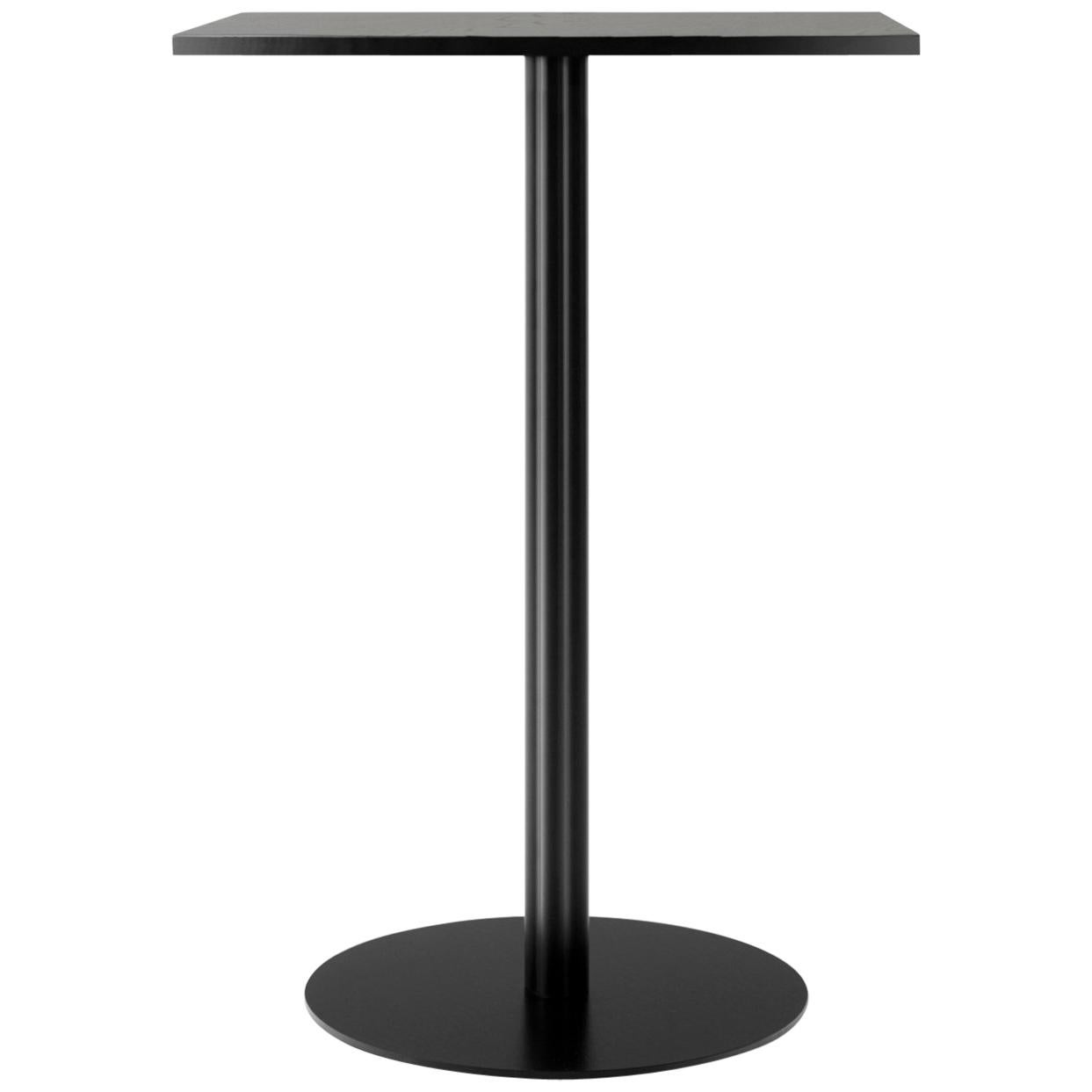 Harbour Column Counter Table, 24"x28" Table Top in Charcoal Linoleum For Sale