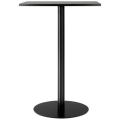 Harbour Column Counter Table, 24"x28" Table Top in Charcoal Linoleum