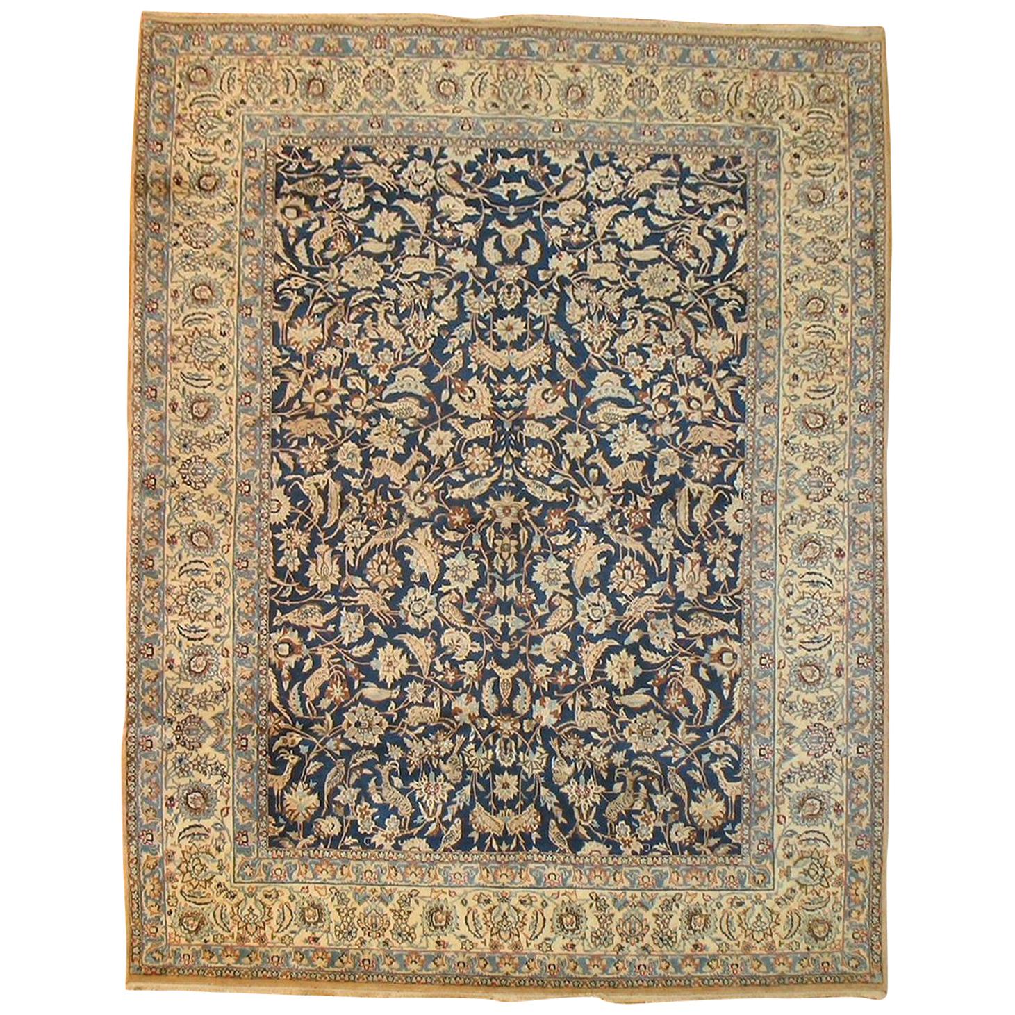 Persian Pictorial Nain Rug For Sale